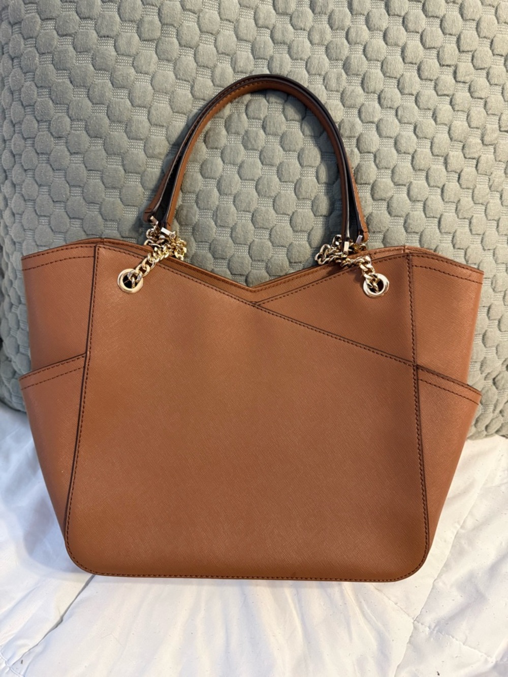 Michael Kors Jet Set Large Saffiano Leather Shoulder Bag - Picture 2 of 3